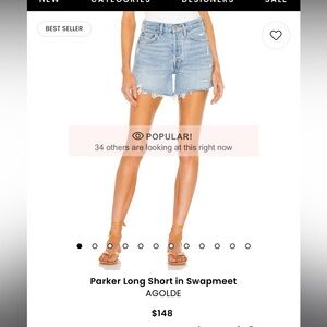 Agolde Parker long shorts in swampmeet